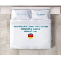 Bettwäsche Duvet bedrucken deutsche Masse Mikrofaser