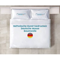 Bettwäsche Duvet bedrucken deutsche Masse Baumwolle