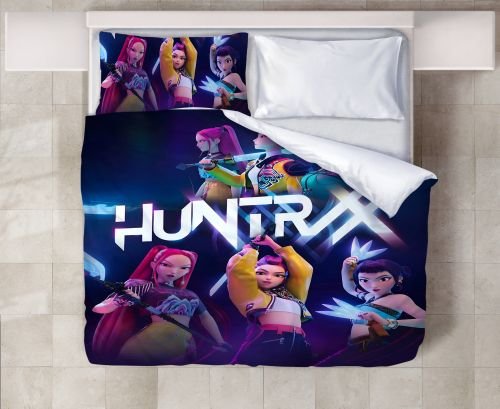 Bettwäsche Duvet K-Pop Demon Hunters Schweizer Masse oder Wunschgrösse Mikrofaser
