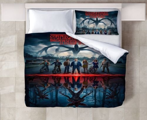 Bettwäsche Duvet Stranger Things Schweizer Masse oder Wunschgrösse Baumwolle