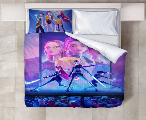 Bettwäsche Duvet K-Pop Demon Hunters Schweizer Masse oder Wunschgrösse Baumwolle